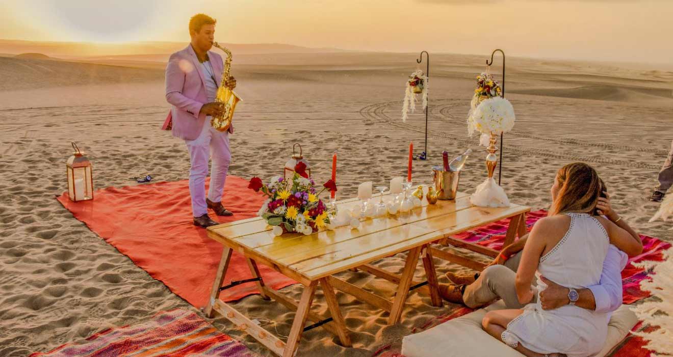 cena en el desierto paseo tubulares sandboarding aumplj