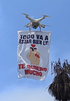sorpresa con dron mensaje de amor desde el cielo thumbnail
