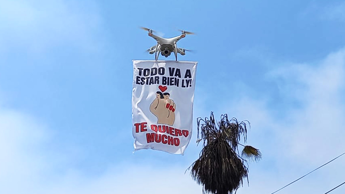 sorpresa con dron mensaje de amor desde el cielo jfgrem
