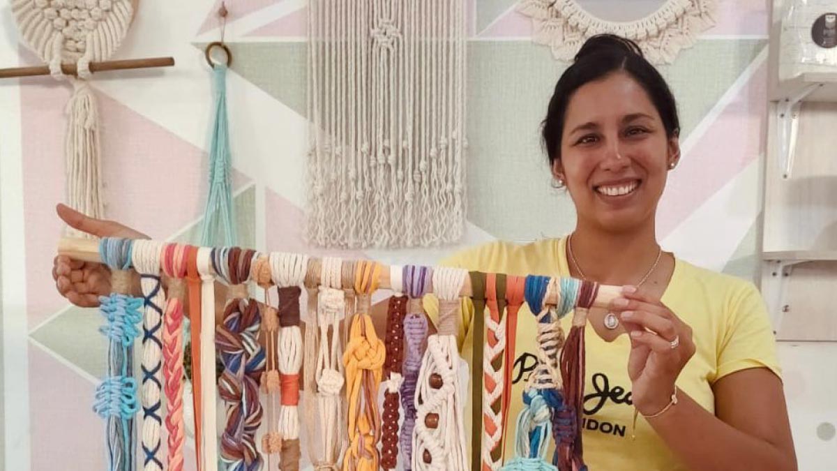 taller de macrame proyecto letter rack y tapiz pluma nv1skn